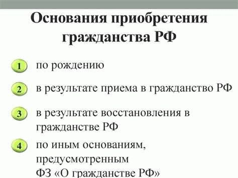 Основания приобретения гражданства РФ по рождению внебрачного ребенка родителю-гражданину РФ