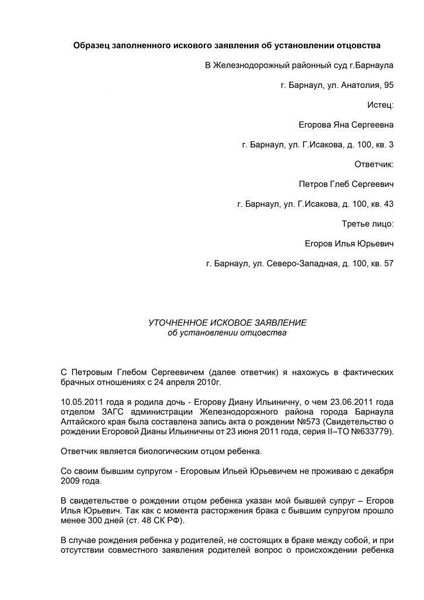 Исковое заявление об оспаривании отцовства: шаги по оплате госпошлины