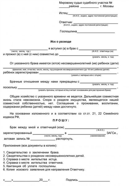 Как и где подать заявление на развод в Томске?